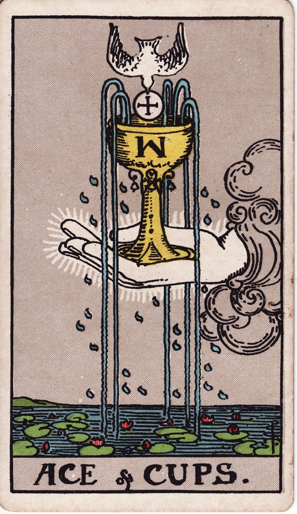 Ace of Cups from the Rider-Waite-Smith tarot deck