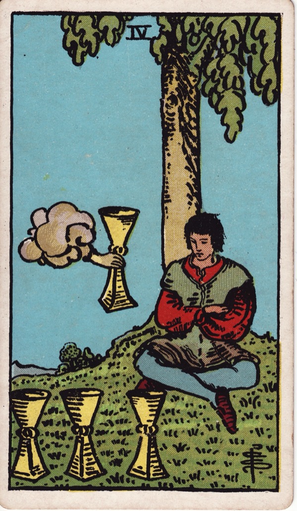 Four of Cups from the Rider-Waite-Smith tarot deck