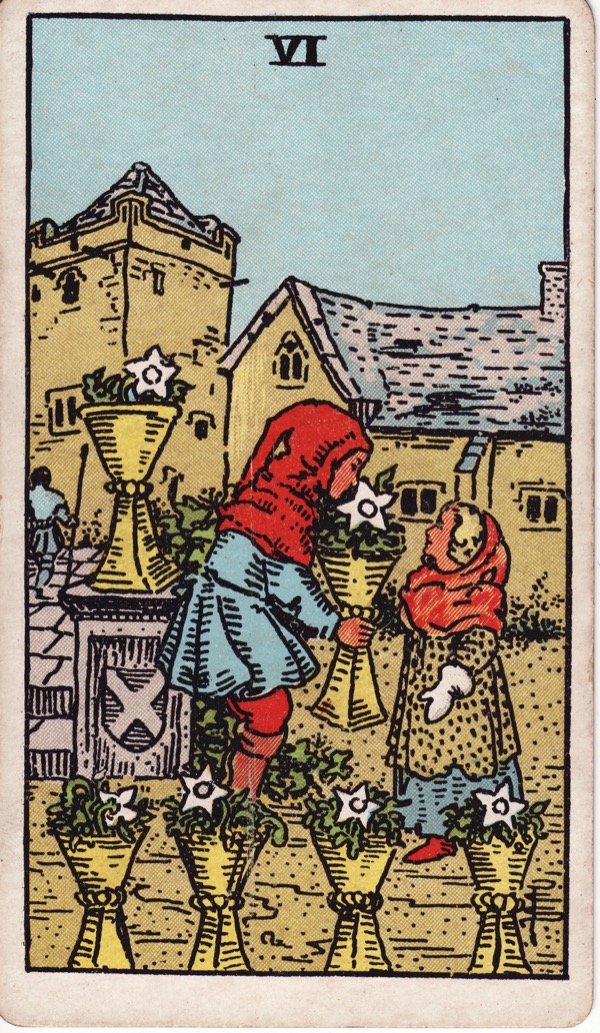 Six of Cups from the Rider-Waite-Smith tarot deck