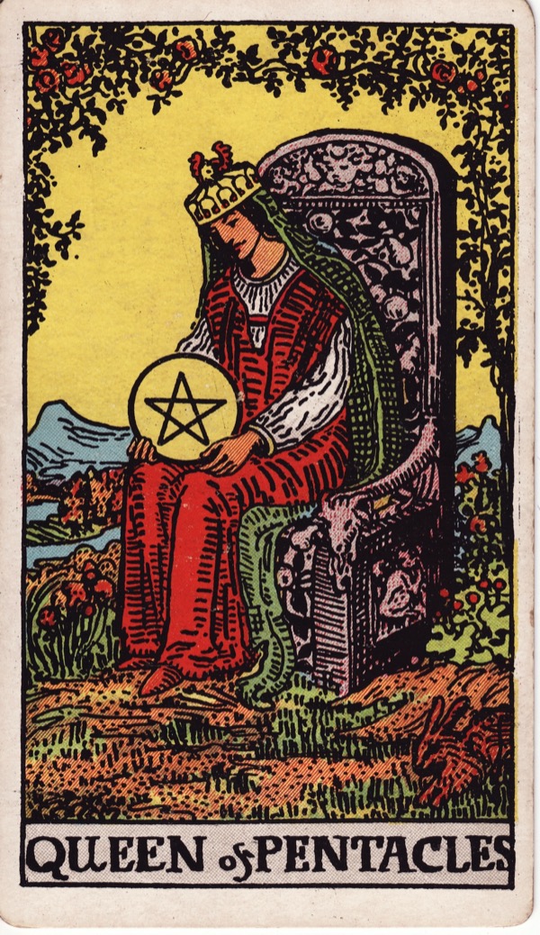Queen of Pentacles from the Rider-Waite-Smith tarot deck