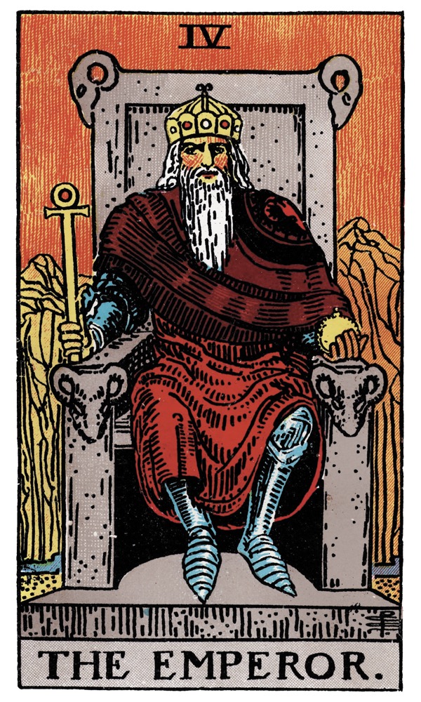 The Emperor from the Rider-Waite-Smith tarot deck