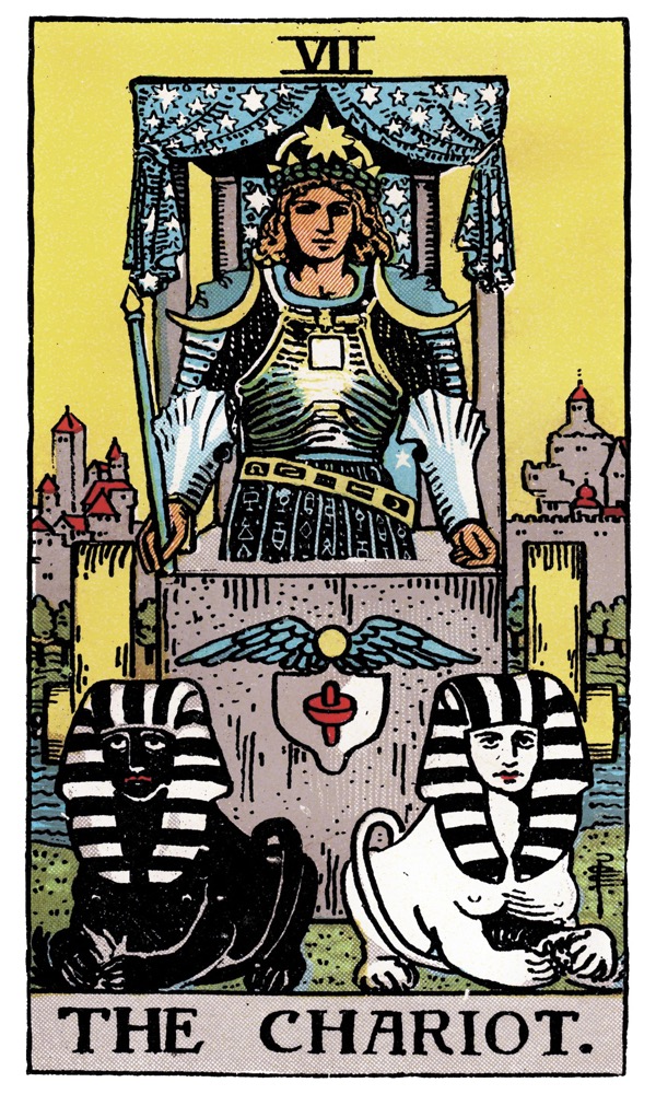 The Chariot from the Rider-Waite-Smith tarot deck