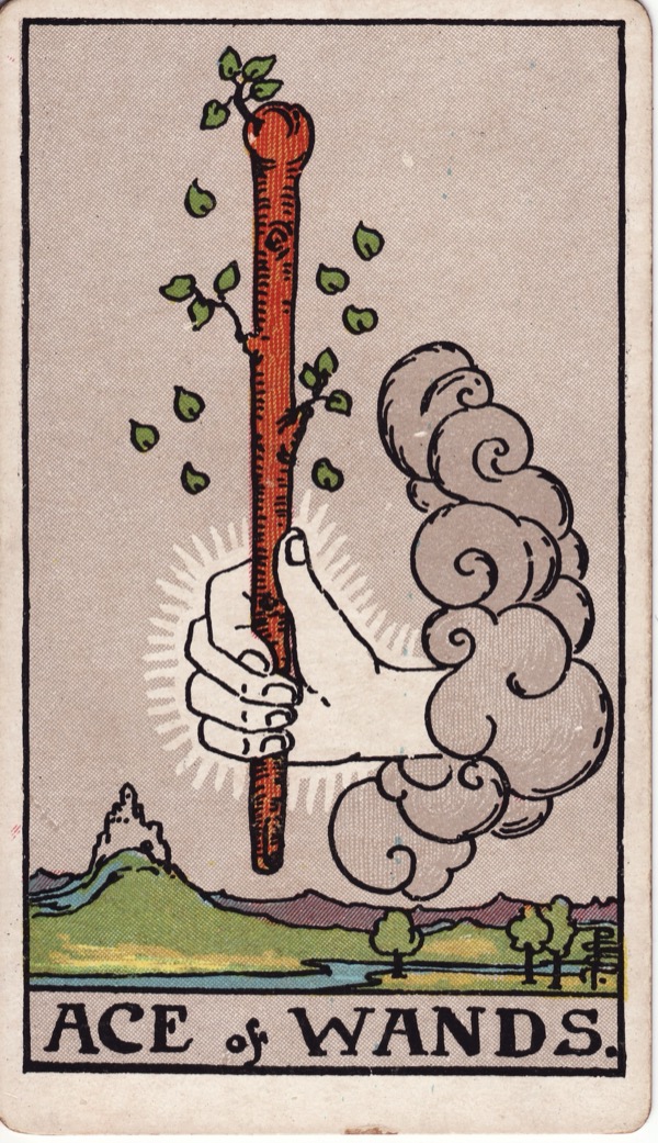 Ace of Wands from the Rider-Waite-Smith tarot deck