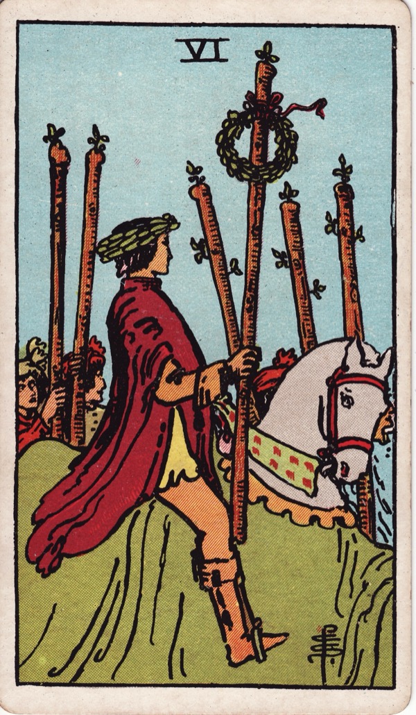 Six of Wands from the Rider-Waite-Smith tarot deck