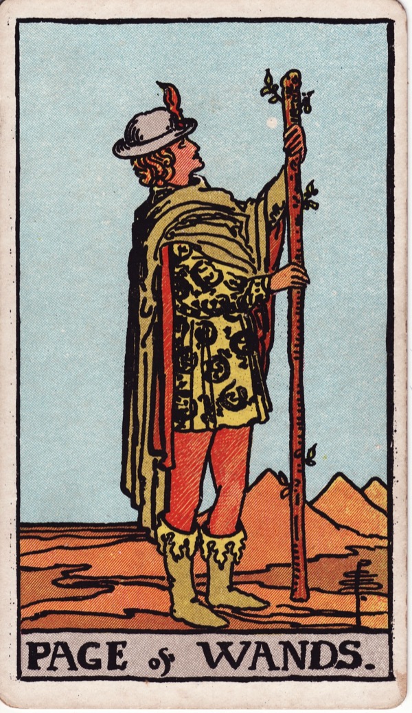 Page of Wands from the Rider-Waite-Smith tarot deck